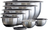 Tramontina 14-Piece Covered Stainless-Steel Mixing Bowl Set - Gray