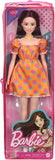 Barbie Fashionistas Doll #160 with Brunette Hair Polka Dot Off-The-Shoulder Dress, Toy for Kids 3 to 8 Years Old
