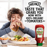 Heinz Organic Tomato Ketchup, Top Down Squeezy Bottle, 580g