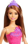 Barbie Princess Doll Brown Hair And Purple Dress GGJ95