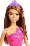Barbie Princess Doll Brown Hair And Purple Dress GGJ95