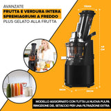 Fridja Masticating Juicer and Ice Cream Maker 240 W F1900/BLK Black