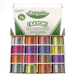 Crayola 800 Crayon Classpack, School Supplies, 16 Multi Colors (50 Each), 800 Ct, Standard