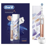 Oral-B Genius X Limited Edition Rechargeable Electric Toothbrush, 1 Premium Rose Gold Handle with Artificial Intelligence, 1 Brush, 1 Travel Case Charger