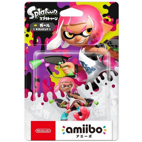 Nintendo Amiibo Splatoon Series Figure (Girl Neon Pink) For NS Switch