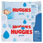HUGGIES Pure Baby Wipes With 99 Percentage Pure Water for Sensitivity  ------ Clearance