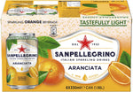 San Pellegrino Italian Sparkling Drinks, Aranciata with 16% Orange juice, with sugar and sweetener (6x330ml)