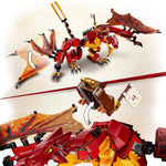 LEGO 71753 NINJAGO Legacy Fire Dragon Attack Toy with Kai, Zane and Nya Minifigures, Ninja Play Set for Kids 8+ Years Old, New 2021