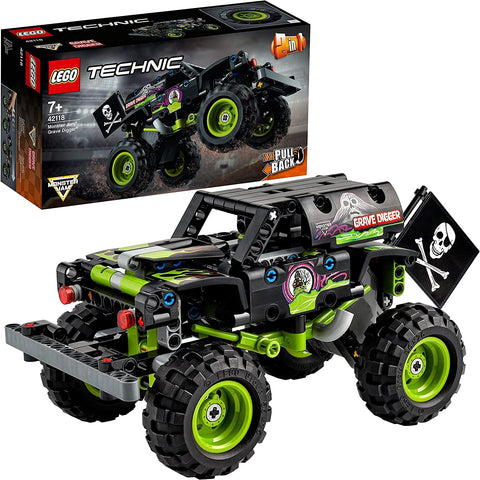 LEGO 42118 Technic Monster Jam Grave Digger Truck Toy to Off-Road Buggy Pull Back 2 in 1 Building Set