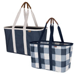Clevermade collapsible luxe tote- pack of 2 (Holds upto 30L/ 8Gal & 13.6KG/ 30LBS)