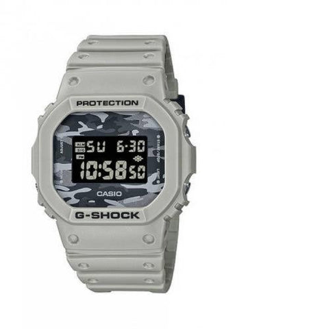 CASIO Men's G-SHOCK Multi Function Rubber Grey Watch DW-5600CA-8