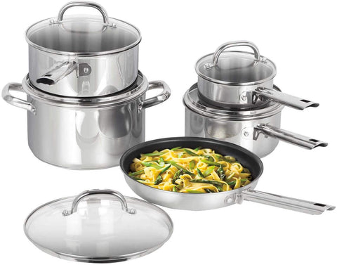 Cuisinart 10-Piece Single-Ply Stainless-Steel Cookware Set. - shopperskartuae