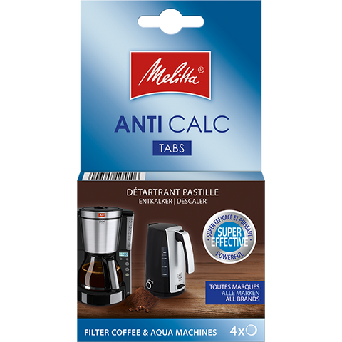 Melitta Anti Calc Descaler Tabs For Filter Coffee & Aqua Machines- 4 X 12g