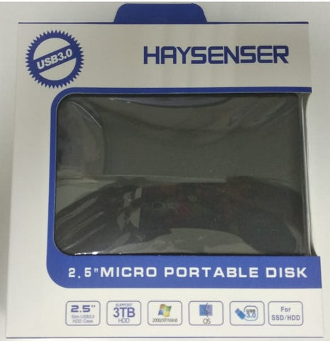 Haysenser USB 3.0 Hard Drive Enclosure, Size 2.5 Inch, Easy Convert SSD & HDD From Internal to External - shopperskartuae