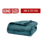 Life Comfort Ultra Soft Luxe Velvet Satin Stripe Blanket/Throw 284 x 233 cm King Size