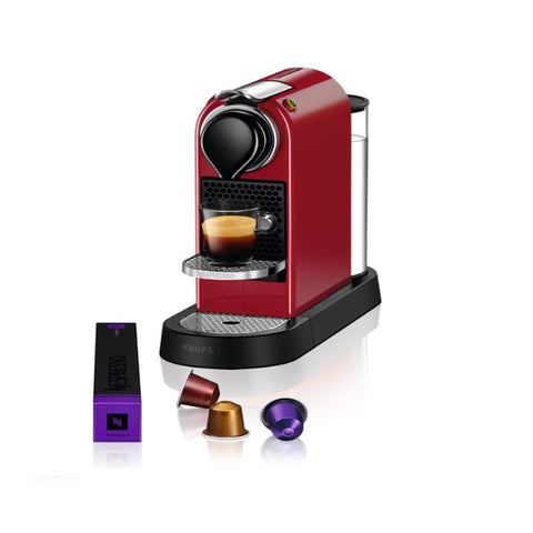 NESPRESSO by Krups CitiZ XN741540 Coffee Machine - Red - shopperskartuae