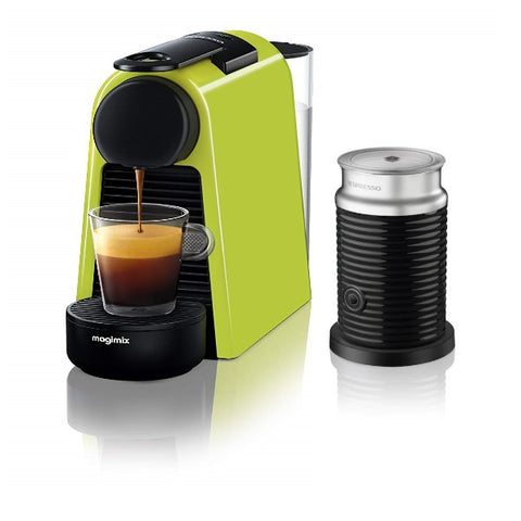 NESPRESSO Essenza Mini Coffee Machine With Aeroccino (Green). - shopperskartuae