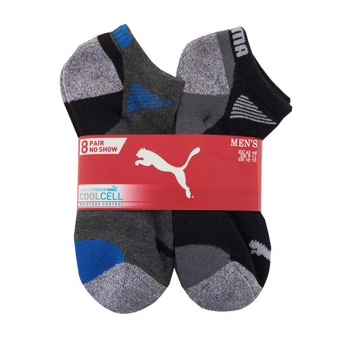 Puma Men low cut Cool cell Socks 8-pair Black/Blue 43-46