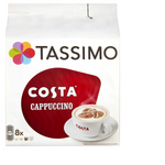 Tassimo Costa Cappuccino Coffee 16 Discs, 8 servings, PACK OF 5 - shopperskartuae
