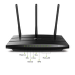 TP-Link Archer VR400-AC1200 Wireless Gigabit VDSL/ADSL Modem Router, Black - shopperskartuae