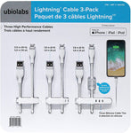 UbioLabs Lightning Cable 3-Pack for Apple Devices MFB139C