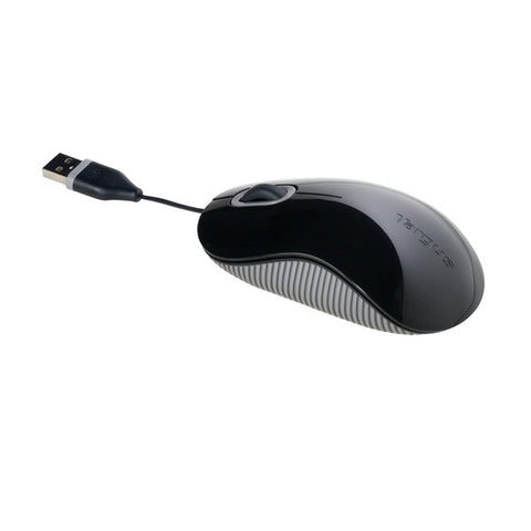 Targus Cord-Storing Optical Mouse, Black (AMU76EU)