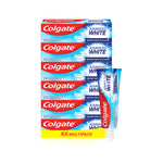 Colgate Advanced White Toothpaste, 6 x Multi Action Whitening Toothpastes  for Whiter Teeth, Bulk/Value Set - 6 x 125 ml