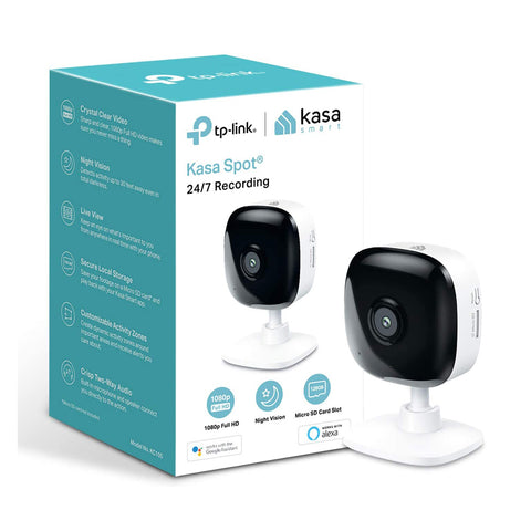 TP-Link Kasa Smart Security Camera, Baby Monitor, Indoor CCTV, Works with Alexa, Google Assistant, 1080p full HD, 2-Way Audio with Night Vision(KC105)