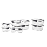 Rubbermaid Brilliance Microwavable Food Storage Container Set, 18-Piece