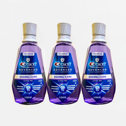 Crest Pro-Health Advanced Anticavity Enamel Care Mouthwash with fresh mint- Pack of 3 X 1 Litre