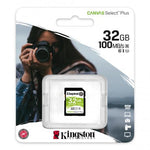 Kingston Canvas Select Plus 32GB SDHC Memory Card U1 V10 4K 100MB/s SDS2/32GB