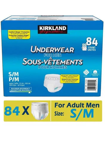 Kirkland Signature Underwear for Men  Small/Medium, 84 count.