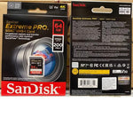SanDisk Extreme Pro 64GB SDXC Memory Card 4K 200MB/s SDSDXXU-064G-GN4IN