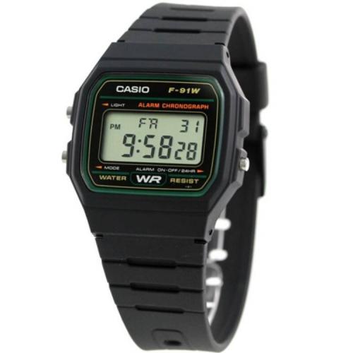 Casio Classic Sports Chronograph Alarm F91W3SDG Men's Watch