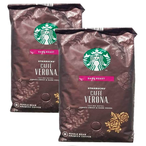 Starbucks Caffe Verona Dark Roast Whole Bean Coffee - 1.13 kg (PACK OF 2)