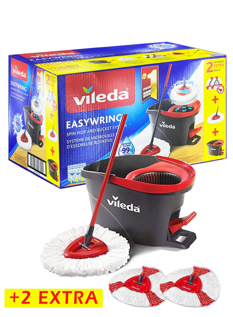 Vileda Spin and Clean Floor Mop and Bucket Set, Spin Mop for Cleaning –