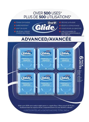 Oral-B Pack Of 6 Advanced Health Comfort Plus Dental Multi-Protection Floss 240 m