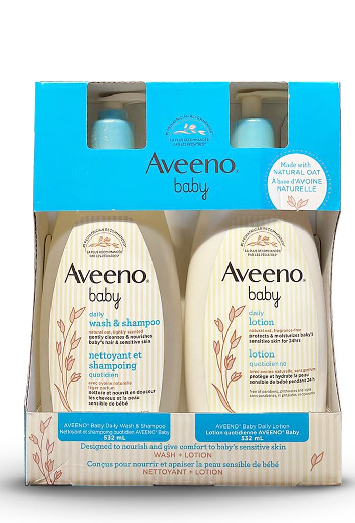 Aveeno Baby Gentle Moisturizing Daily Care Set, Natural Oat Extract- D –