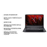 Acer Nitro 5 15.6" FHD Gaming Laptop, 11th Gen Intel i5 i7 AMD R7, RTX 3050 RTX3060 (Black,Red)