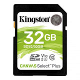 Kingston Canvas Select Plus 32GB SDHC Memory Card U1 V10 4K 100MB/s SDS2/32GB