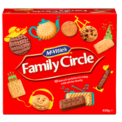 McVitie's Family Circle 10 Biscuit varieties 620g
