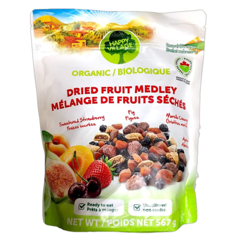 Happy Village Organic Dried Fruit Medley 567g