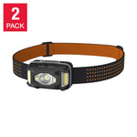 Duracell Broadview 650 Lumens Rechargeable Dual Powered - 2 Pack LED Headlamps