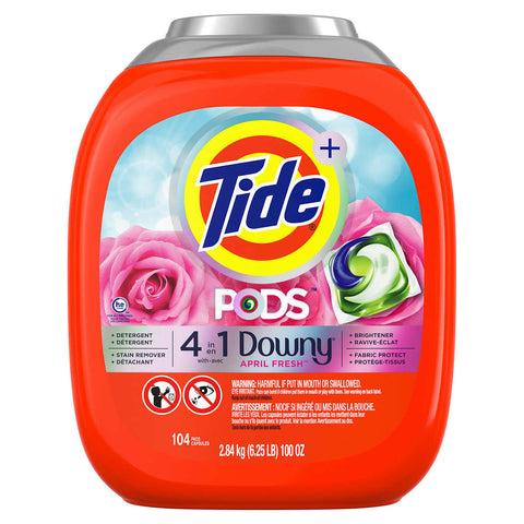 Tide with 4 in 1 Downy Laundry Detergent Pods, 104-count, 2.84 kg