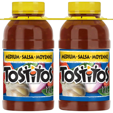 Tostitos Medium Salsa, Pack of 2 (Each 1.2L)