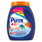 Purex 4in1 + OXI Laundry Concentrated Detergent Pods, 145 count