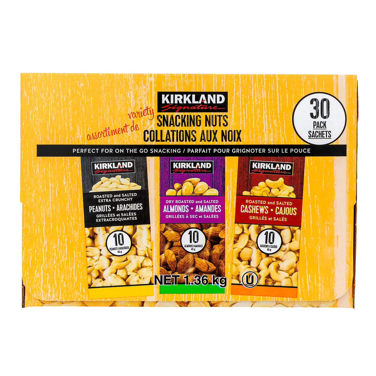 Kirkland Signature Snacking Nuts Variety Pack, 30 X 45 g Shoppers