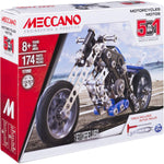 Meccano Erector, 5 in 1 Model Building Set - Motorcycles, 174 Pieces, for Ages 8 and up, STEM Construction Education Toy - shopperskartuae