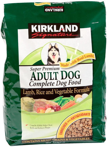 Kirkland Signature Adult Lamb Rice and Vegetable Dog Food 18.14Kg - shopperskartuae