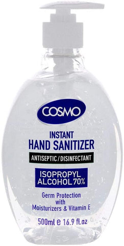 COSMO Advanced Instant Antiseptic & Disinfectant Hand Sanitizer (500 ml). - shopperskartuae
